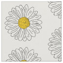 Search for daisy flower fabric White