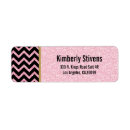 Search for pink chevron return address labels Glitter