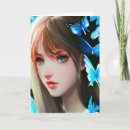 Search for pretty blue birthday cards Butterflies