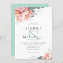 Search for peach and mint invitations Modern