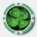 Search for lucky poker chips Four leaf clover