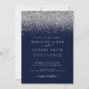 Search for midnight blue and silver invitations Glitter