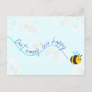 Search for happy bee postcards Blue