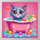 Search for cat bath art Kitten