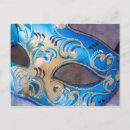 Search for halloween mask postcards Blue