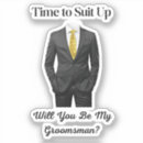 Search for groomsmen stickers Elegant