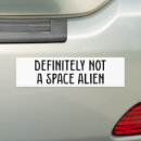 Search for funny alien bumper stickers Extraterrestrial