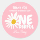 Search for onederful stickers First birthday party
