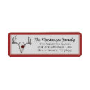 Search for reindeer return address labels Red and white