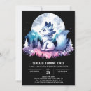 Search for wolf birthday invitations Whimsical