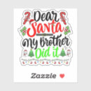 Search for brother funny stickers Santa
