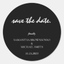 Search for black save the date stickers Minimal