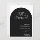 Search for monogram birthday invitations Black and white