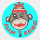 Search for monkey first birthday stickers Boy