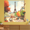 Search for vintage travel canvas prints France