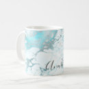 Search for white and turquoise mugs Marble