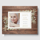 Search for rustic funeral guest books Celebration of life