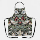 Search for birds and flowers aprons Strawberry thief