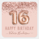 Search for stylish birthday stickers Rose gold