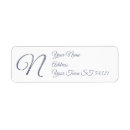 Search for silver monogram return address labels Glitter