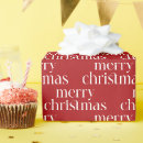 Search for retro christmas wrapping paper Red