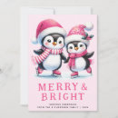 Search for pink christmas cards Merry and bright