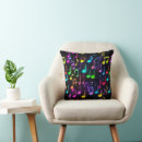 Search for musical notes cushions Black
