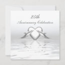 Search for silver heart invitations 25 years