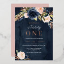 Search for foil 1st birthday invitations Pink