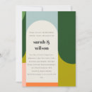 Search for colourful rehearsal dinner invitations Retro