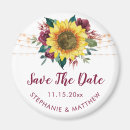 Search for sunflower save the date magnets Rustic
