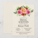 Search for floral watercolor bridal shower invitations Flowers