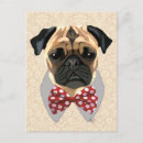 Search for bow postcards Pug