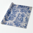 Search for toile de jouy wrapping paper Blue and white