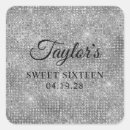 Search for grey glitter stickers Sweet 16