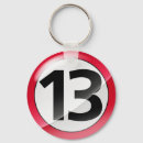 Search for number 13 key rings Numbers