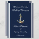 Search for nautical wedding programs Navy