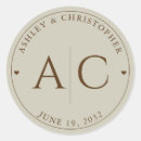 Search for taupe wedding stickers Sophisticated