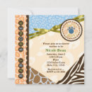 Search for zebra baby boy shower invitations Animal