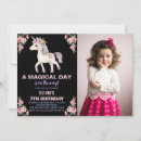 Search for magical day birthday invitations Unicorn
