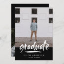 Search for 3 photo graduation invitations Black