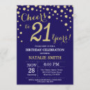 Search for navy blue 21st birthday invitations Adult birthday party