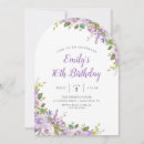Search for lilac birthday invitations Purple