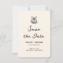 Search for quirky save the dates Black and white