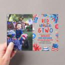 Search for red white birthday invitations Independence day birthday