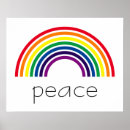 Search for rainbow peace sign posters Red