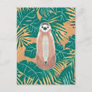 Search for cartoon sloth postcards Illustration