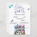 Search for siberian husky dog invitations Watercolor