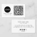 Search for black barcode business cards Black and white