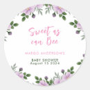 Search for pink bee baby shower stickers Girl